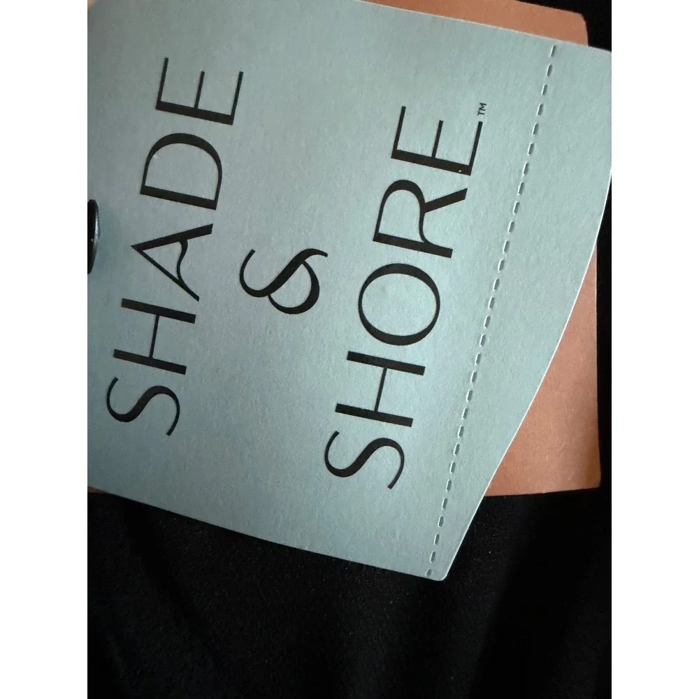 Shade & Shore Black Bikini Top 32B NWT Underwire Adjustable Straps Swim Top